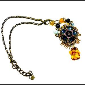 Anthropologie Gemstone Costume Necklace